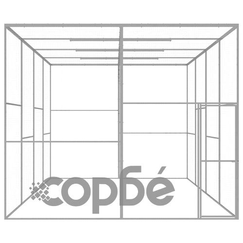 Клетка за котки 6x3x2,5 м поцинкована стомана ➤ топ цена ➤ sorbe.bg