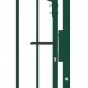 Оградна врата с шипове, стомана, 100x125 см, зелена