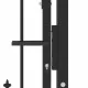 Оградна врата с шипове, стомана, 100x100 см, черна