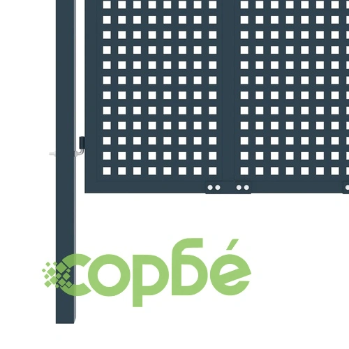 Оградна порта, антрацит, 404x75 см, стомана ➤ топ цена ➤ sorbe.bg
