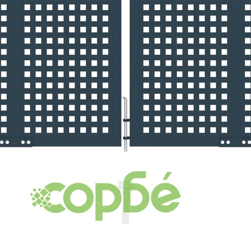 Оградна порта, антрацит, 404x100 см, стомана ➤ топ цена ➤ sorbe.bg