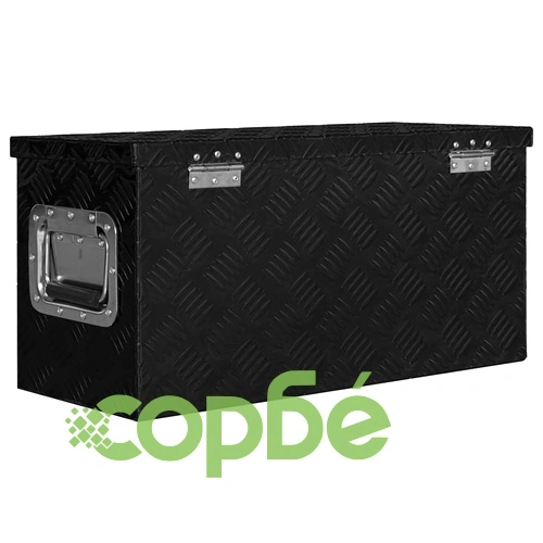 Алуминиева кутия, 61,5x26,5x30 см, черна  ➤ топ цена ➤ sorbe.bg