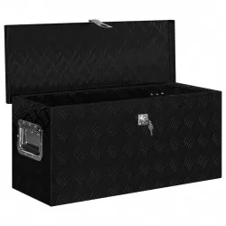 Алуминиева кутия, 80x30x35 см, черна 