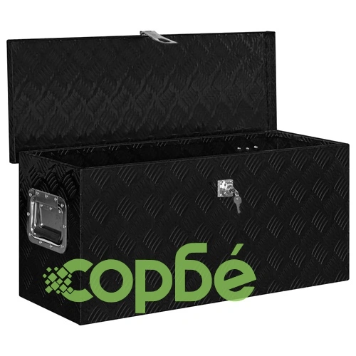 Алуминиева кутия, 80x30x35 см, черна  ➤ топ цена ➤ sorbe.bg