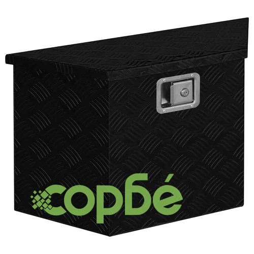 Алуминиева кутия, 70x24x42 см, трапецовидна, черна ➤ топ цена ➤ sorbe.bg