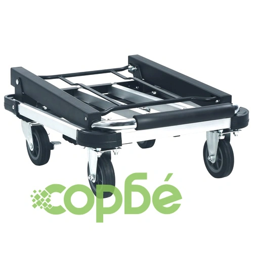 Сгъваема транспортна количка 150 кг алуминий сребриста   ➤ топ цена ➤ sorbe.bg