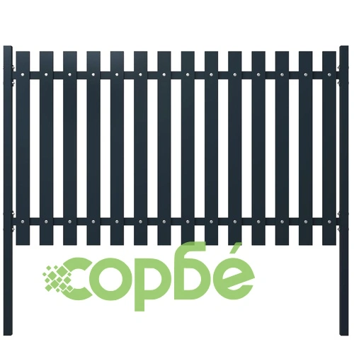 Ограден панел, антрацит, 178x75 см, прахово боядисана стомана ➤ топ цена ➤ sorbe.bg