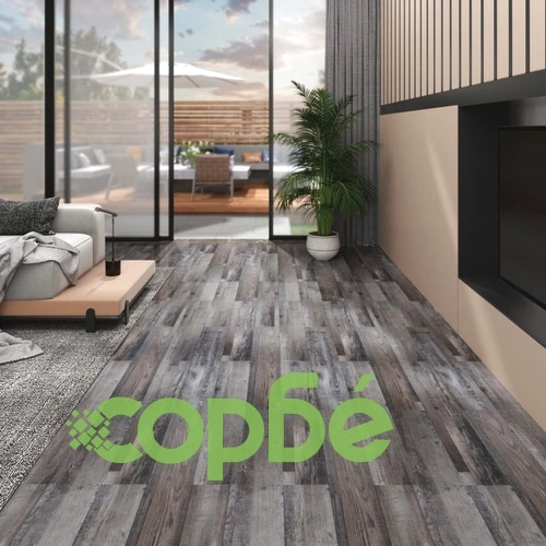 PVC подови дъски 5,02 м² 2 мм самозалепващи индустриално дърво ➤ топ цена ➤ sorbe.bg