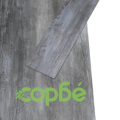 Несамозалепващи PVC подови дъски 5,26 м² 2 мм лъскаво сиво ➤ топ цена ➤ sorbe.bg