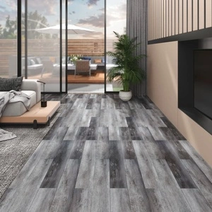 Несамозалепващи PVC подови дъски 5,26 м² 2 мм лъскаво сиво