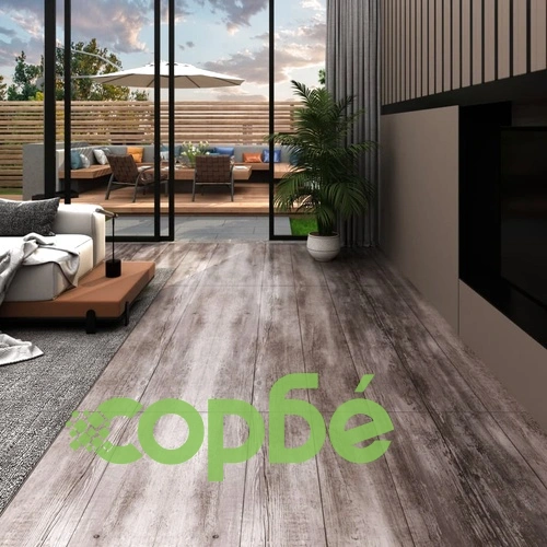 Несамозалепващи PVC подови дъски 5,26 м² 2 мм кафяво дърво мат ➤ топ цена ➤ sorbe.bg