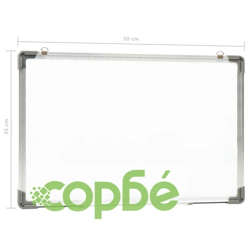 Магнитна дъска за сухо изтриване, бяла, 50x35 см, стомана ➤ топ цена ➤ sorbe.bg