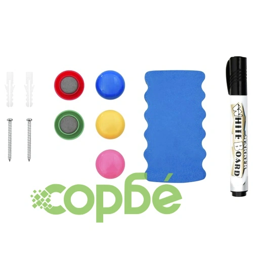 Магнитна дъска за сухо изтриване, бяла, 70x50 см, стомана ➤ топ цена ➤ sorbe.bg