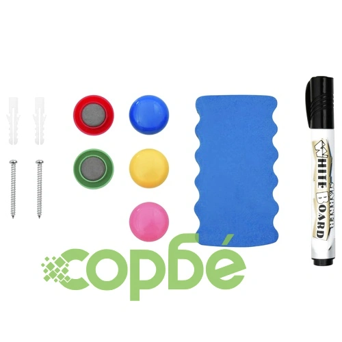 Магнитна дъска за сухо изтриване, бяла, 120x60 см, стомана ➤ топ цена ➤ sorbe.bg