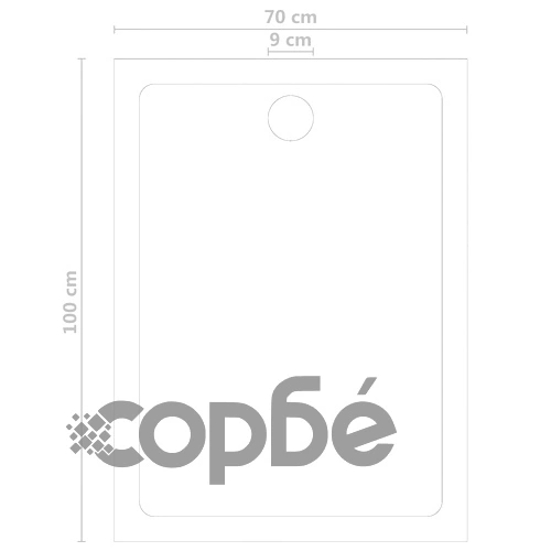 Душ корито, ABS, бяло, 70x100 см ➤ топ цена ➤ sorbe.bg