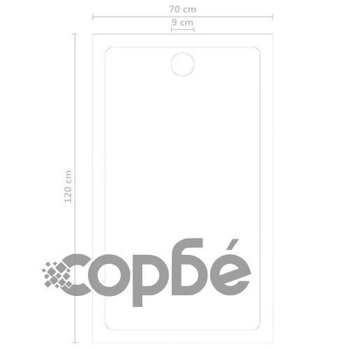 Душ корито, ABS, черно, 70x120 см ➤ топ цена ➤ sorbe.bg