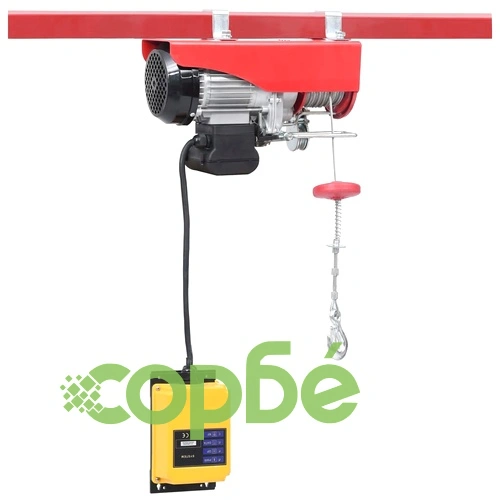 Електрически телфер с безжично дистанционно 1000 W 300/600 кг ➤ топ цена ➤ sorbe.bg