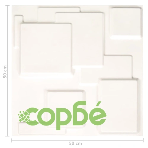 12 бр стенни панели 3D 0,5x0,5 м 3 м² ➤ топ цена ➤ sorbe.bg