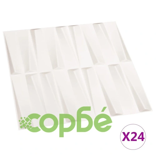 24 бр стенни панели 3D 0,5x0,5 м 6 м² ➤ топ цена ➤ sorbe.bg