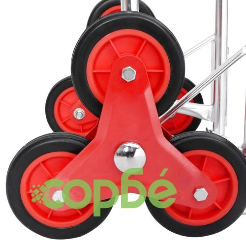 Ръчна количка за стълбище с 6 колела, 51x53,5x118 см, 150 кг ➤ топ цена ➤ sorbe.bg