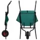 Сгъваема градинска количка, 60 л, зелена
