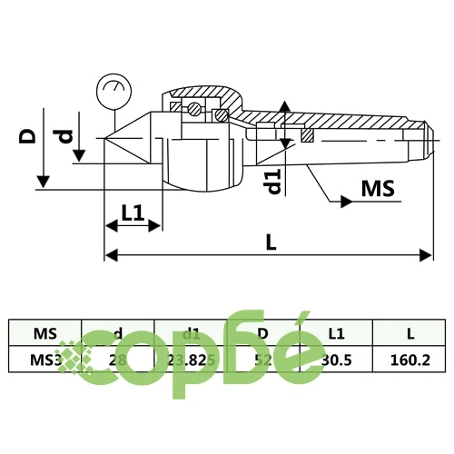 Въртящ център за струг MT3 ➤ топ цена ➤ sorbe.bg