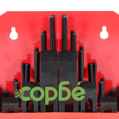 Комплект за закрепване на детайли 58 бр стомана за T-канал M8 ➤ топ цена ➤ sorbe.bg