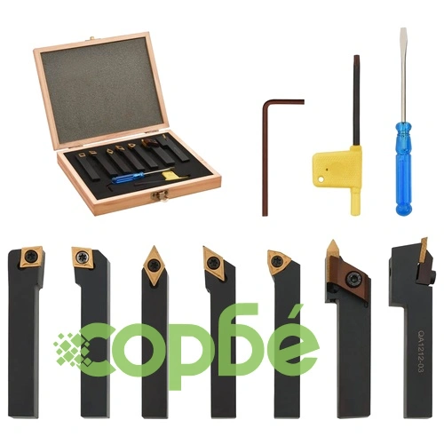 Комплект индексируеми стругарски длета, 12 бр, 12x12 мм, 80 мм ➤ топ цена ➤ sorbe.bg