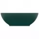 Луксозна овална мивка, матово тъмнозелена, 40x33 см, керамика