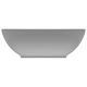 Луксозна овална мивка, матово светлосива, 40x33 см, керамика