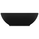 Луксозна овална мивка, матово черна, 40x33 см, керамика