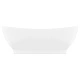 Мивка с преливник лукс овал бял мат 58,5x39 см керамика
