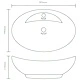 Мивка с преливник лукс овал бял мат 58,5x39 см керамика