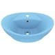 Мивка с преливник лукс овал светлосин мат 58,5x39 см керамика