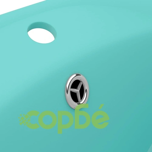 Мивка с преливник лукс овал светлозелен мат 58,5x39 см керамика ➤ топ цена ➤ sorbe.bg