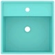 Мивка преливник лукс квадрат светлозелен мат 41x41 см керамика