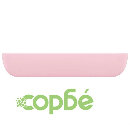 Луксозна правоъгълна мивка матово розова 71x38 см керамика ➤ топ цена ➤ sorbe.bg