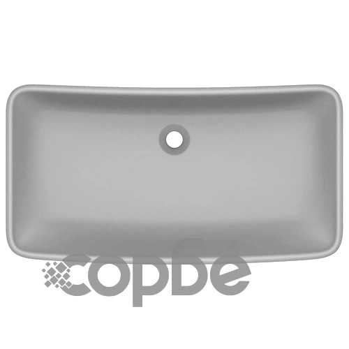 Луксозна правоъгълна мивка матово светлосива 71x38 см керамика ➤ топ цена ➤ sorbe.bg