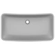 Луксозна правоъгълна мивка матово светлосива 71x38 см керамика