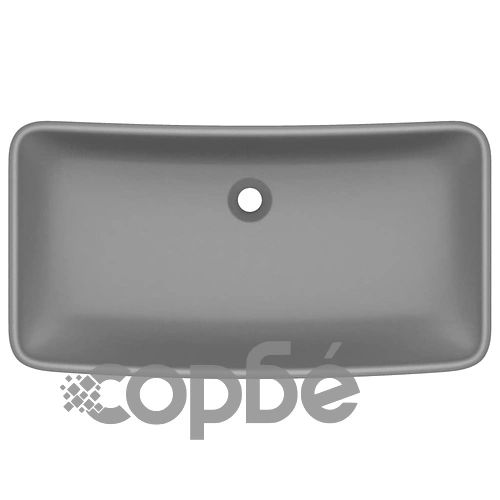 Луксозна правоъгълна мивка матово тъмносива 71x38 см керамика ➤ топ цена ➤ sorbe.bg