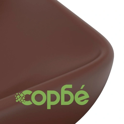 Луксозна правоъгълна мивка матово тъмнокафява 71x38 см керамика ➤ топ цена ➤ sorbe.bg