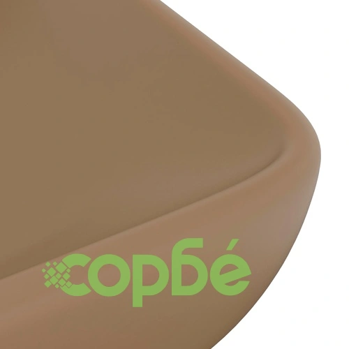 Луксозна правоъгълна мивка матово кремава 71x38 см керамика ➤ топ цена ➤ sorbe.bg