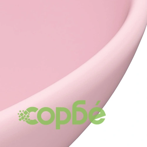 Мивка за баня лукс кръгла розов мат 32,5x14 см керамика ➤ топ цена ➤ sorbe.bg