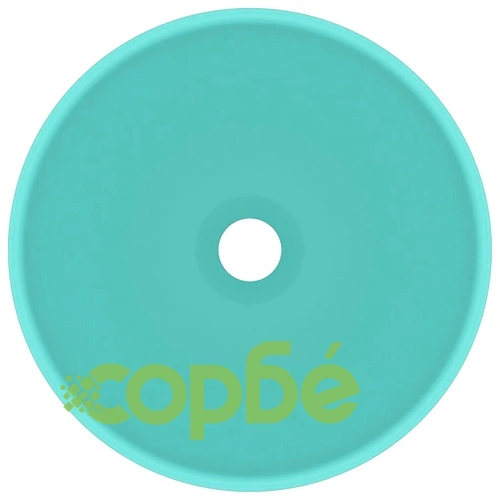 Мивка за баня лукс кръгла светлозелен мат 32,5x14 см керамика ➤ топ цена ➤ sorbe.bg