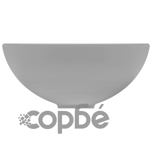 Мивка за баня лукс кръгла светлосив мат 32,5x14 см керамика ➤ топ цена ➤ sorbe.bg