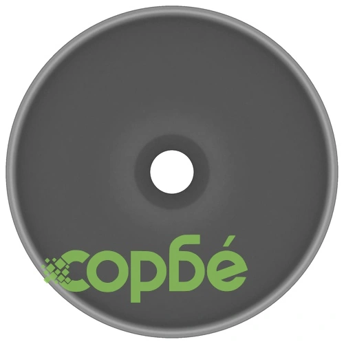 Мивка за баня лукс кръгла тъмносив мат 32,5x14 см керамика ➤ топ цена ➤ sorbe.bg