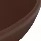 Мивка за баня лукс кръгла тъмнокафяв мат 32,5x14 см керамика