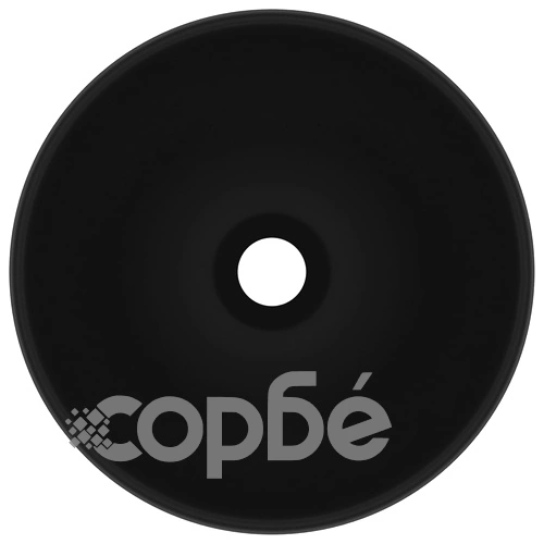 Мивка за баня лукс кръгла матово черна 32,5x14 см керамика ➤ топ цена ➤ sorbe.bg