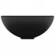 Мивка за баня лукс кръгла матово черна 32,5x14 см керамика