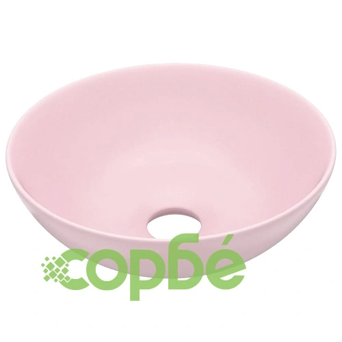 Керамична мивка за баня, матово розова, кръгла ➤ топ цена ➤ sorbe.bg